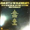 Jett Joan & The Blackhearts -- Live At The Bottom Line, New York, 12/27/80. WNEW FM Broadcast (2)