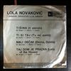 Novakovic Lola -- Tisina (Il Silenzio) / Ti Si Taj (Tu Sei Quello) / Mali Decak (Donna, Donna) / Taj Dom Je Prazan (Lady Of The House) (2)