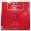 Cherry Don Trio -- Live in Paris, March 1979 (2)