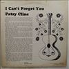 Cline Patsy -- I Can't Forget You (1)