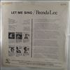 Lee Brenda -- Let Me Sing (1)
