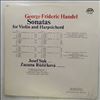 Ruzickova Z./Suk J. -- Handel - Sonatas Op. 1 For Violin And Harpsichord (1)