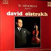 Oistrakh David -- In Memoriam (1908-1974) - Ses Grands Enregistrements. Sa Voix. Documents Sonores Temoignages. Photos Exclusives  (1)