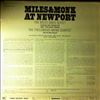 Davis Miles Sextet, Monk Thelonious Quartet -- Miles & Monk At Newport (1)